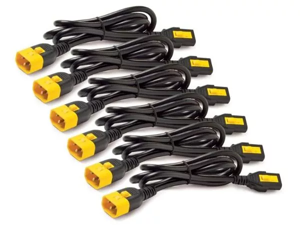 Power Cord Kit (6 ea), Locking, C13 to C14, 0.6m,