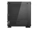 Case mATX GAMEMAX EXPEDITION H605-BK Black, w/o PSU, Transparent Panel, Rear 12cm Blue LED fan