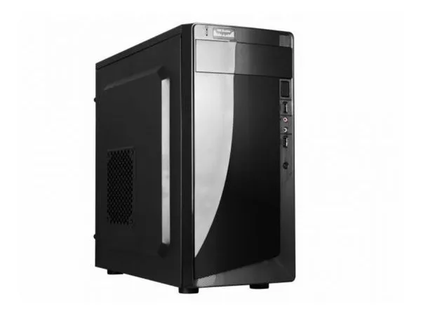 HPC D-06 mATX Case, (500W, 24 pin, 2xSATA, 12cm fan), 2xUSB2.0 / HD Audio, Shiny Black