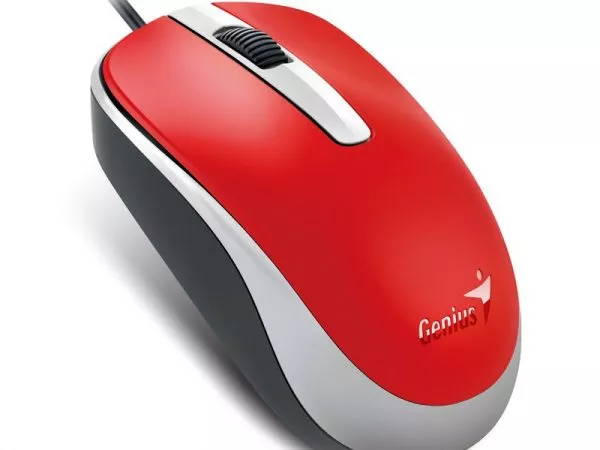 Genius DX-120 Optical Mouse, 1200 dpi, USB, Red
