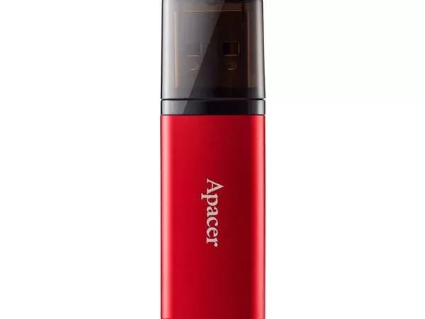 64GB USB3.1 Flash Drive Apacer "AH25B", Red, Matte Metal Shell, Classic Cap (AP64GAH25BR-1)
