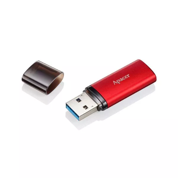 64GB USB3.1 Flash Drive Apacer "AH25B", Red, Matte Metal Shell, Classic Cap (AP64GAH25BR-1)