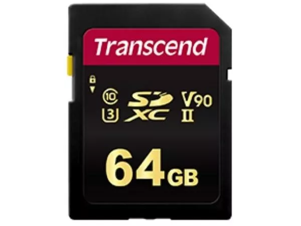 64Gb SDXC Card (Class 10) UHS-II, U3, Transcend "TS64GSDC700S" Ultra High Speed (R/W:285/180MB/s)