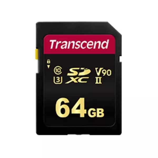 64Gb SDXC Card (Class 10) UHS-II, U3, Transcend "TS64GSDC700S" Ultra High Speed (R/W:285/180MB/s)