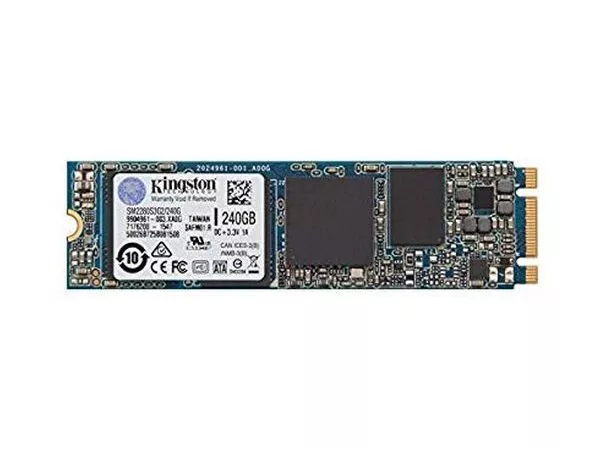 M.2 SATA SSD  240GB Kingston A400, Interface: SATA 6Gb/s, M.2 Type 2280 form factor, Sequential Read