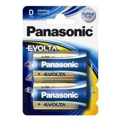 D size Panasonic "EVOLTA" 1.5V, Alkaline, Blister*2, LR20EGE/2BP