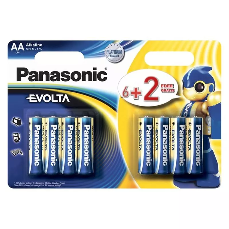 Panasonic "EVOLTA" AA Blister*8, Alkaline, LR6EGE/8B2F