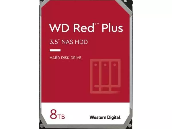 3.5" HDD  8.0TB-SATA-256MB Western Digital  "Red Plus NAS (WD80EFBX)"