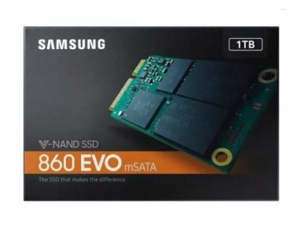 M.2 SATA SSD 1.0TB  Samsung SSD 860 EVO, SATA 6Gb/s, M.2 Type 2280 form factor, Sequential Reads: 55