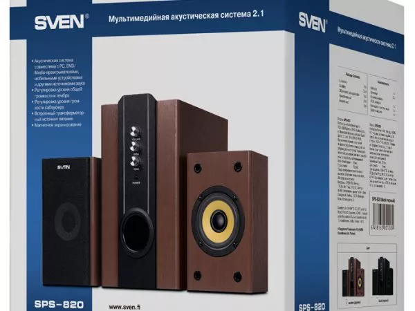 Speakers SVEN "SPS-820" Wooden, 38w / 18w + 2x10w / 2.1