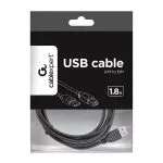 Cable USB, A-plug B-plug, 1.8 m, USB2.0, High quality, Black, CCP-USB2-AMBM-6