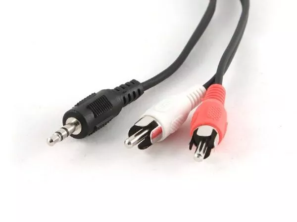CCA-458/0.2  3.5mm stereo plug to 2 phono plugs 0.2 meter cable