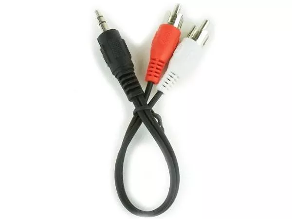 CCA-458/0.2  3.5mm stereo plug to 2 phono plugs 0.2 meter cable