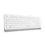Keyboard A4Tech FK10, Multimedia Hot Keys, Laser Inscribed Keys , Splash Proof, White/Grey, USB
