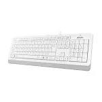 Keyboard A4Tech FK10, Multimedia Hot Keys, Laser Inscribed Keys , Splash Proof, White/Grey, USB