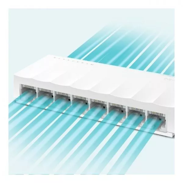8-port 10/100Mbps Desktop Switch  TP-LINK LiteWave "LS1008", Plastic Case