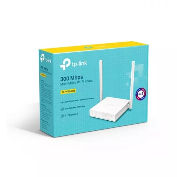Wi-Fi N TP-LINK Router, "TL-WR844N", 300Mbps, MIMO, WISP