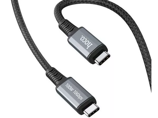 HOCO US01 USB3.1 GEN2 10Gbps 100W super-speed HD data transmission and charging cable (L=1.8m) black
