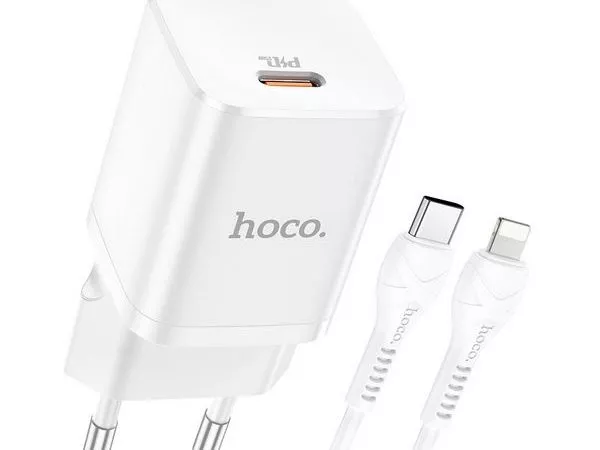 HOCO N19 Rigorous PD25W charger set (Type-C to iP) (EU) white