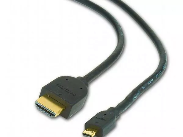 Cable HDMI(micro) CC-HDMID-6, 1.8 m, HDMI male to micro D-male, Black cable with gold-plated connect