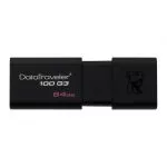 64GB USB3.0 Kingston DataTraveler 100 G3 Black, Retractable USB connector, (Read 100 MByte/s, Write