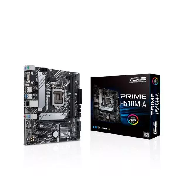 ASUS PRIME H510M-A, Socket 1200, Intel® H510 (11/10th Gen CPU), Dual 2xDDR4-3200, VGA, HDMI, DP, CPU Intel graphics, 1xPCIe X16 4.0, 4xSATA3, 1xM.2, 2