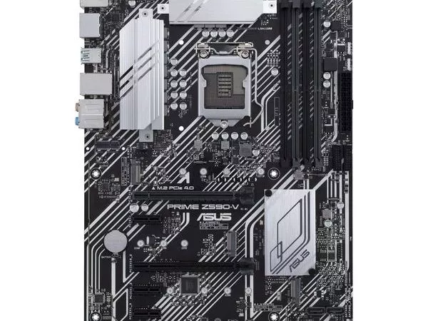 ASUS PRIME Z590-V, Socket 1200, 9Phases, Intel® Z590 (11/10th Gen CPU), Dual 4xDDR4-5133, HDMI, DP, CPU iGPU, 2xPCIe X16 4.0, 4xSATA3, 3xPCIe X1, RAID