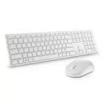 Wireless Keyboard & Mouse Del KM5221W, Multimedia keys, 2.4Ghz, Russian, White
