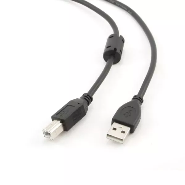 Cable USB, AM/BM,   3.0 m,  Retail pack, Cablexpert, Black, CCFB-USB2-AMBM-3M