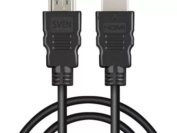 Cable HDMI to HDMI  1.8m SVEN (V2.0), 4K/60 pfs, Full HD&3D/120pfs, Ethernet ,19pin-19pin, Black