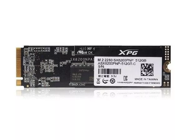 M.2 NVMe SSD  512GB ADATA XPG  SX8200 Pro [PCIe 3.0 x4, R/W:3500/3000MB/s, 390/380K IOPS, 3D TLC]