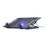 Notebook Cooling Pad Gembird NBS-1F17T-01, up to 17'', 1x150 mm fan, Adjustable angle, LED light