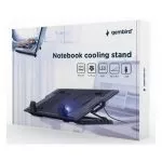 Notebook Cooling Pad Gembird NBS-1F17T-01, up to 17'', 1x150 mm fan, Adjustable angle, LED light