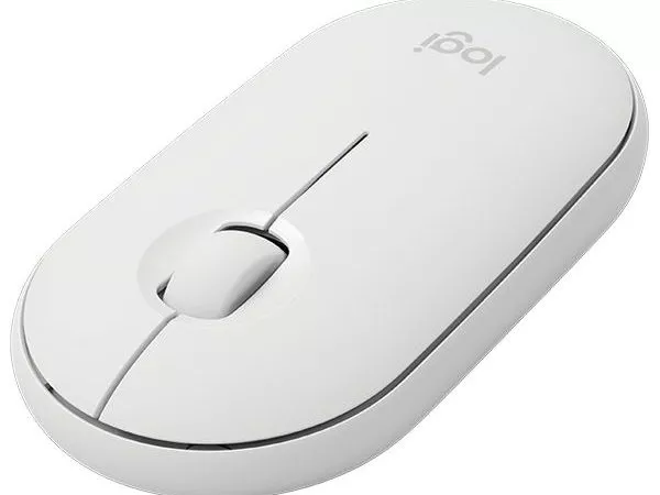 Wireless Mouse Logitech M350, Optical, 1000 dpi, 3 buttons, Ambidextrous, Slim, 1xAA, White