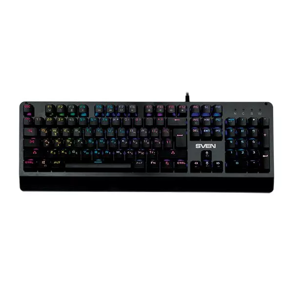 SVEN KB-G9700 RGB Mechanical Gaming Keyboard, Mechanical keys 104 keys, 12 Fn-keys, Backlight (RGB),