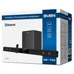 SVEN Soundbar SB-700, black (200 W, USB, display, RC, Optical, Bluetooth, wireless subwoofer)