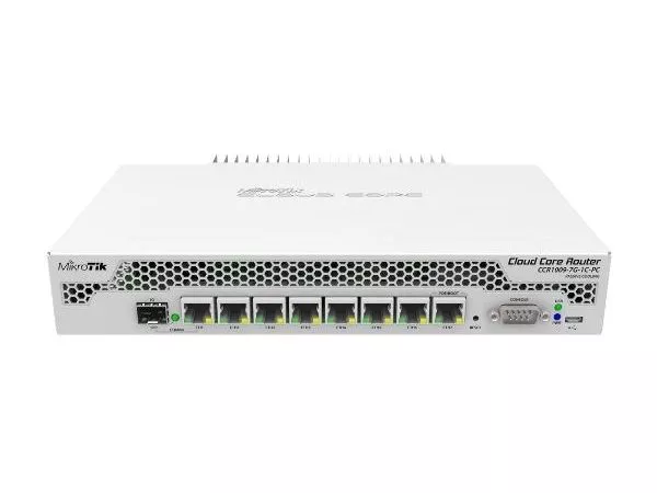 MikroTik RouterBOARD CCR1009-7G-1C-PC, Wired Router, 7 Gigabit LAN ports, SFP DDMI, CPU 1GHz, CPU 9