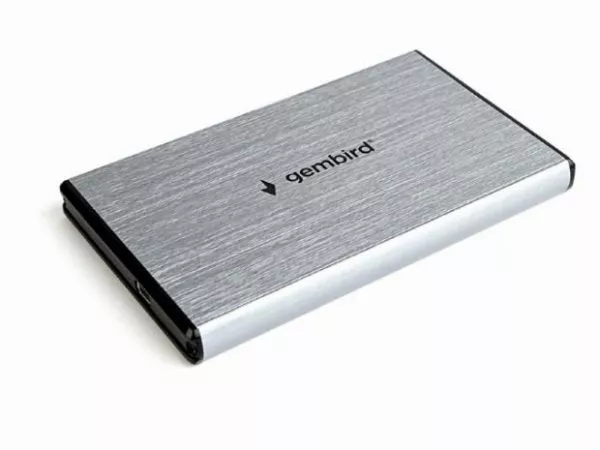 2.5" SATA HDD External Case miniUSB3.0, Aluminum Grey, Gembird "EE2-U3S-3-GR"