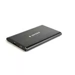 2.5" SATA HDD External Case Silm microUSB3.0/USB2.0, Aluminum Black, Gembird "EE2-U3S-4"