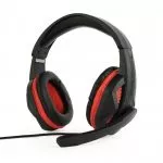 GMB Gaming Headset GHS-03, 40mm driver, 20-20000Hz, 32 Ohm, 95 db, 0.250g, 3.5mm, Black/Red