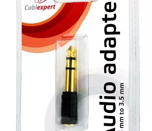 Audio adapter 3.5 mm socket female mm to male 6.35 mm, Cablexpert