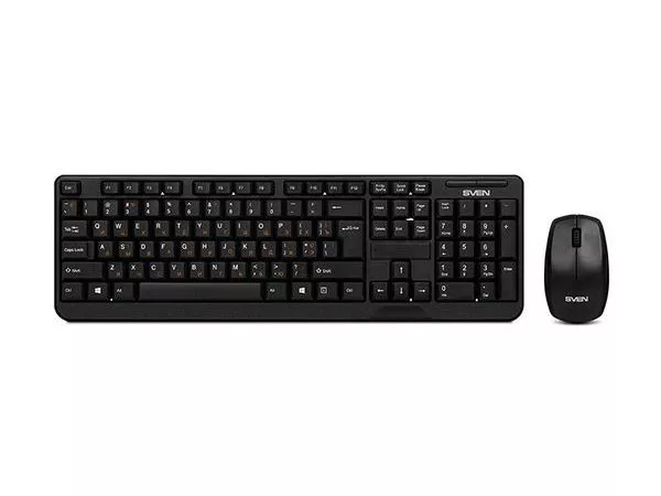 Keyboard & Mouse Wireless SVEN Comfort 3300, 1000dpi, 2.4GHz, Black