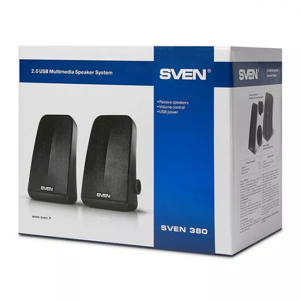 Speakers SVEN 380 Black, 5w, USB power / DC 5V