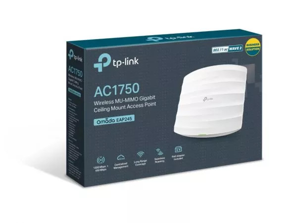 Wireless Access Point TP-LINK "EAP245", AC1750 Dual Band Wireless Gigabit Ceiling/Wall Mount
Simulta
