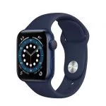 Apple Watch Series 6 GPS, 40mm Blue Aluminum Case with Deep Navy Sport Band, MG143 GPS, Blue