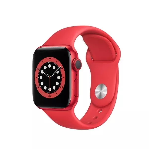 Apple Watch Series 6 GPS, 40mm Red Aluminum Case with Red Sport Band, M00A3 GPS, Product (Red)