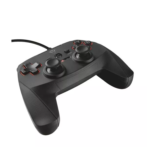 Trust GXT 540 Yula Wired Gamepad  for PC and PlayStation 3, 13 buttons, 2 joysticks and D-pad, 3m cable, Black