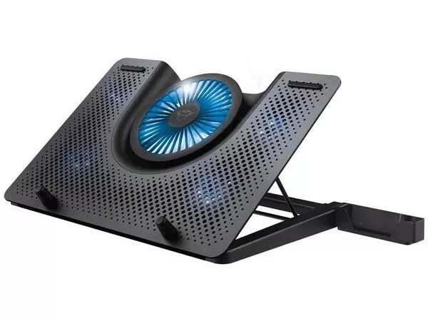 Trust Gaming GXT 1125 Quno, 17.4" Premium LED-illuminated gaming laptop cooling stand with 5 fans, Black