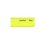 16GB USB2.0  Goodram UME2 Yellow, Plastic, Anti-slip design (Read 20 MByte/s, Write 5 MByte/s)