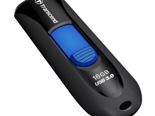 16GB USB3.1 Flash Drive Transcend "JetFlash  790", Black, Slider (R/W:90/20MB/s)